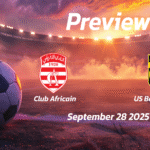CA Bizertin vs JS Kairouanaise: Preview – Team News, Line-ups, Prediction and Tips | September 28 14:30 (GMT)